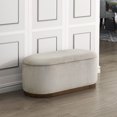 thumbnail image 1 of OakvillePark Lornwell Corduroy Lift Top Storage Bench, Taupe, 1 of 9