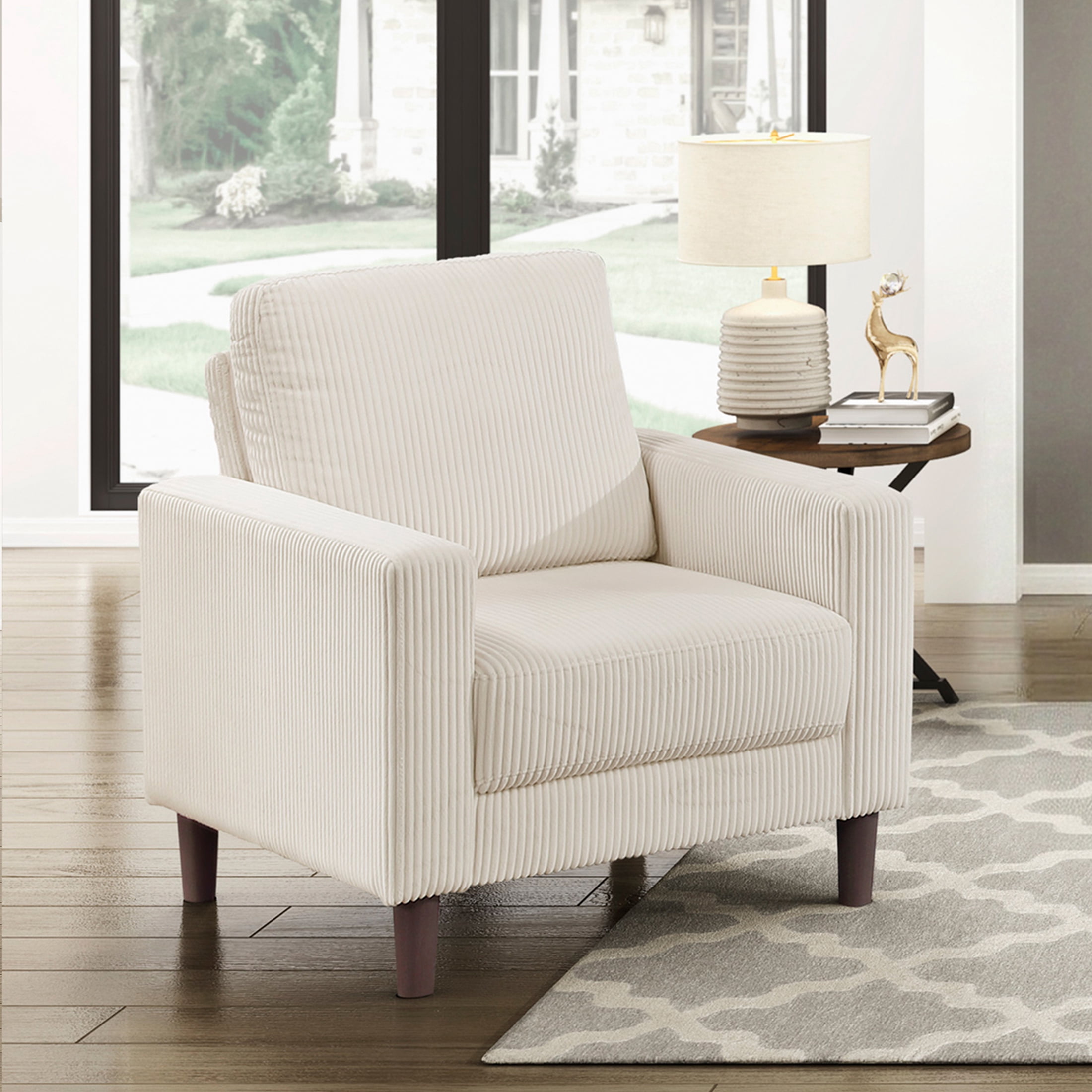 OakvillePark Mapleholt Corduroy Chair, Beige