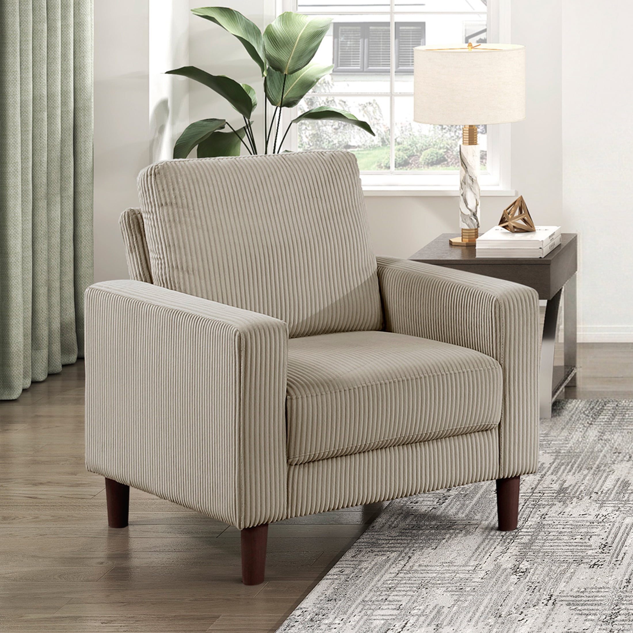 OakvillePark Mapleholt Corduroy Chair, Taupe