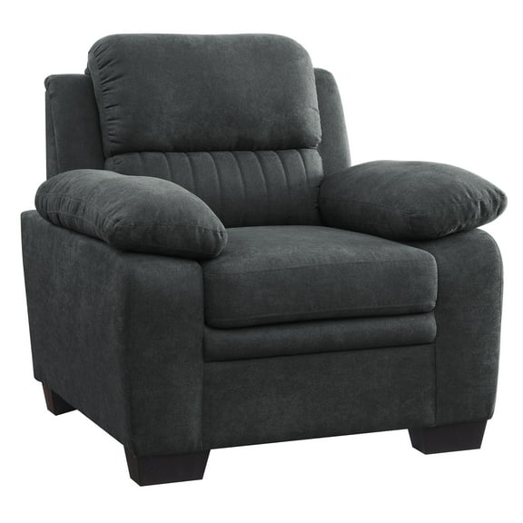 OakvillePark Milford Fabric Upholstered Living Room Chair, Dark Gray