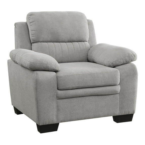 OakvillePark Milford Fabric Upholstered Living Room Chair, Light Gray
