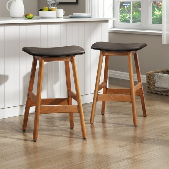 OakvillePark Millcreek Counter Stool (Set of 2), Dark Brown