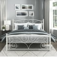 thumbnail image 1 of OakvillePark Miter Open-Frame Metal Platform Bed, Full, White, 1 of 2