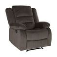 thumbnail image 1 of OakvillePark Mulberry Microfiber Upholstered Reclining Chair, Chocolate, 1 of 9