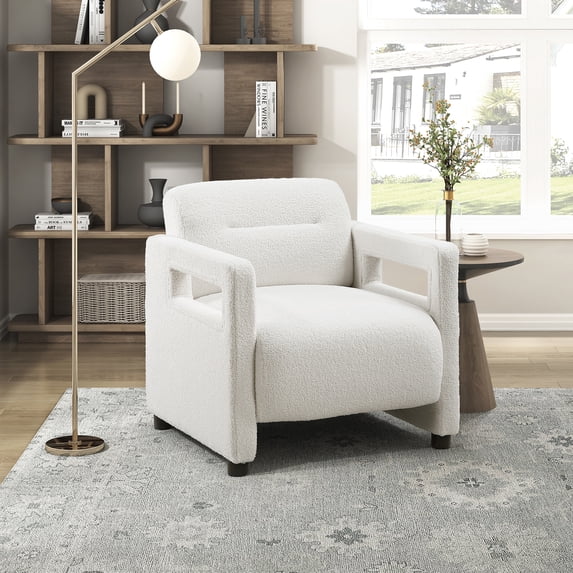 OakvillePark Palisora Boucle Accent Chair, Beige