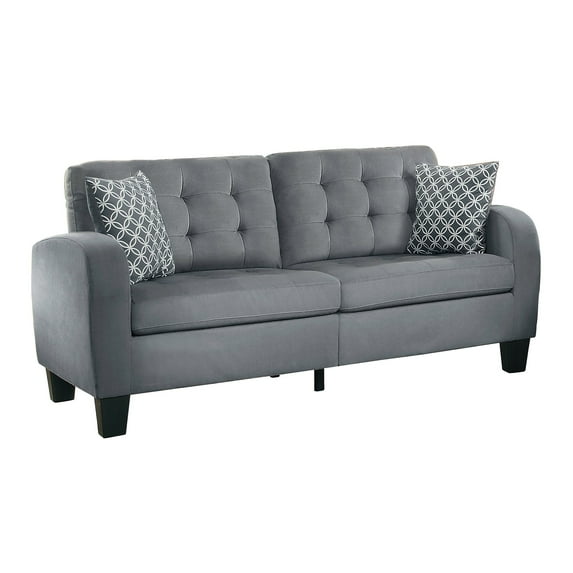 OakvillePark Pembroke Fabric Upholstered Living Room Sofa, Gray