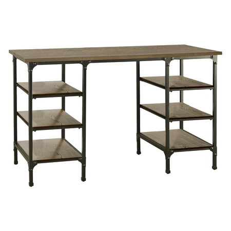 OakvillePark Raku Counter Height Writing Desk, Weathered Natural