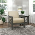 thumbnail image 1 of OakvillePark Rasar Fabric Upholstered Accent Chair, Brown, 1 of 6