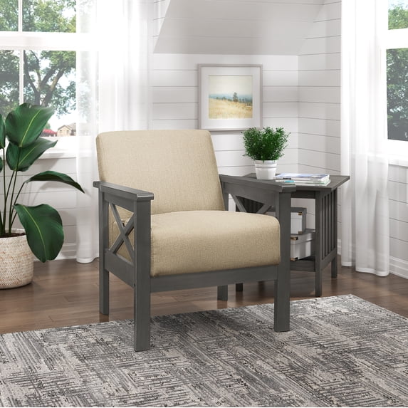 OakvillePark Rasar Fabric Upholstered Accent Chair, Brown
