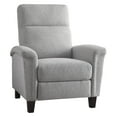 thumbnail image 1 of OakvillePark Sadie Textured Fabric Upholstered Push Back Reclining Chair, Light Gray, 1 of 6