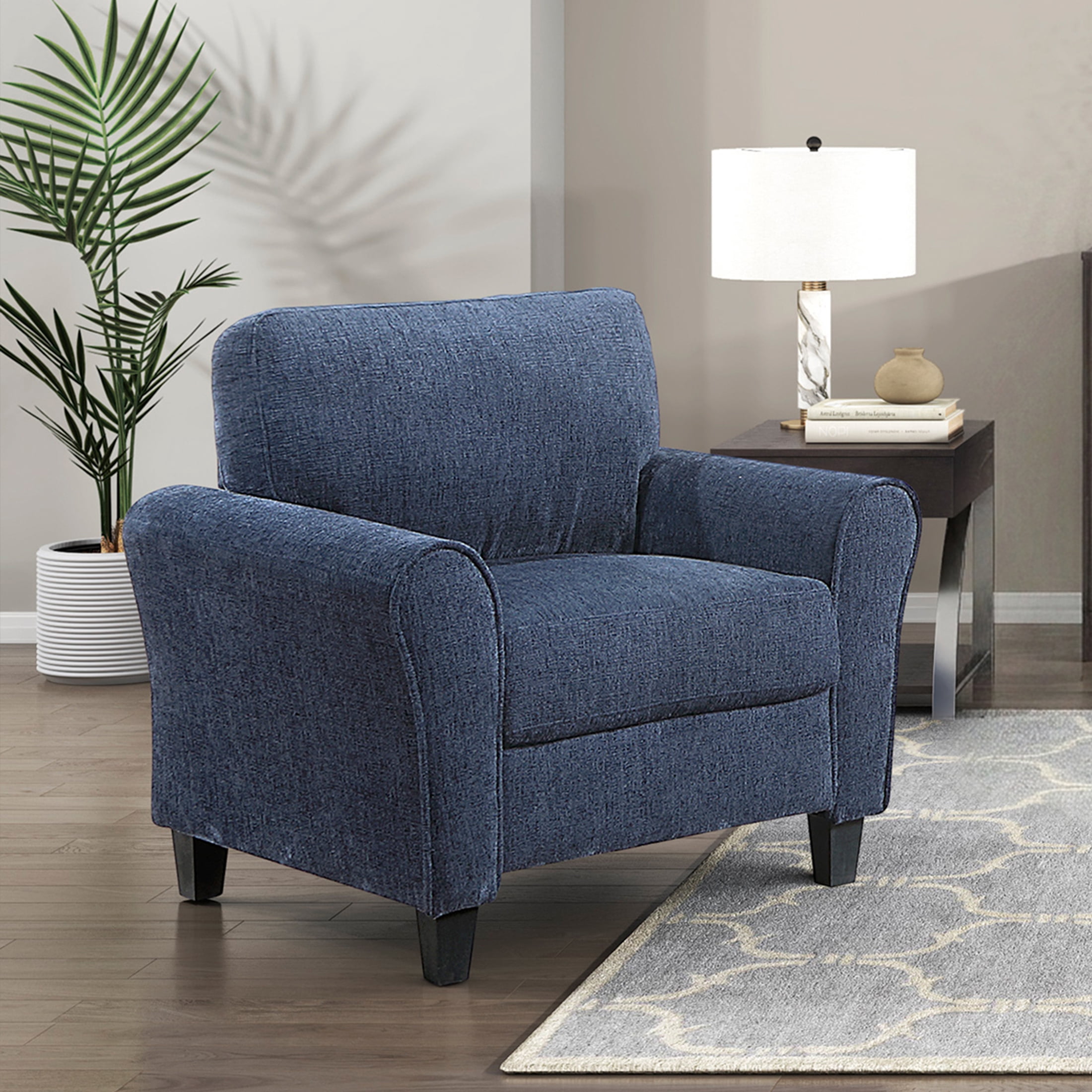 OakvillePark Sevoria Chenille Accent Chair, Blue