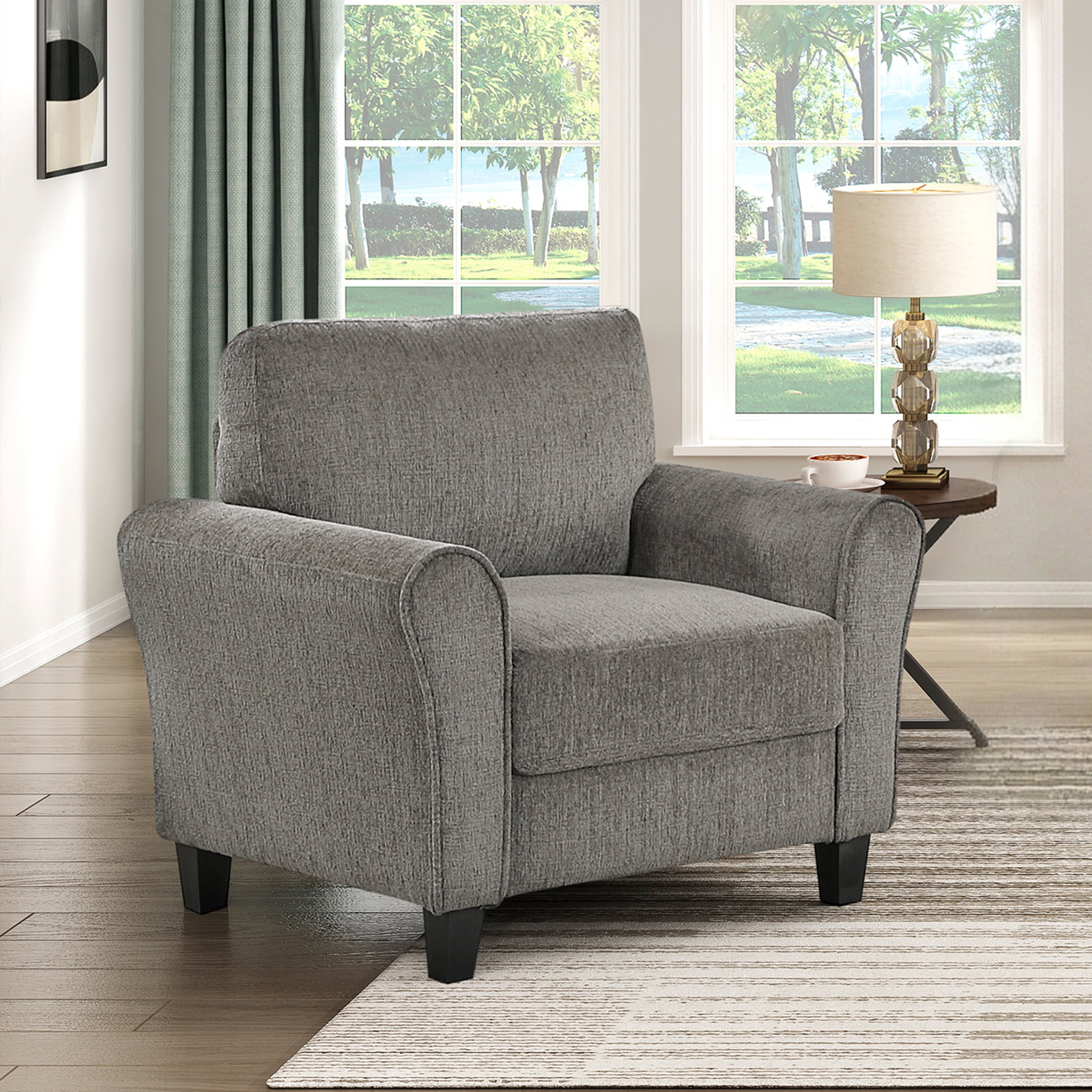 OakvillePark Sevoria Chenille Accent Chair, Brown