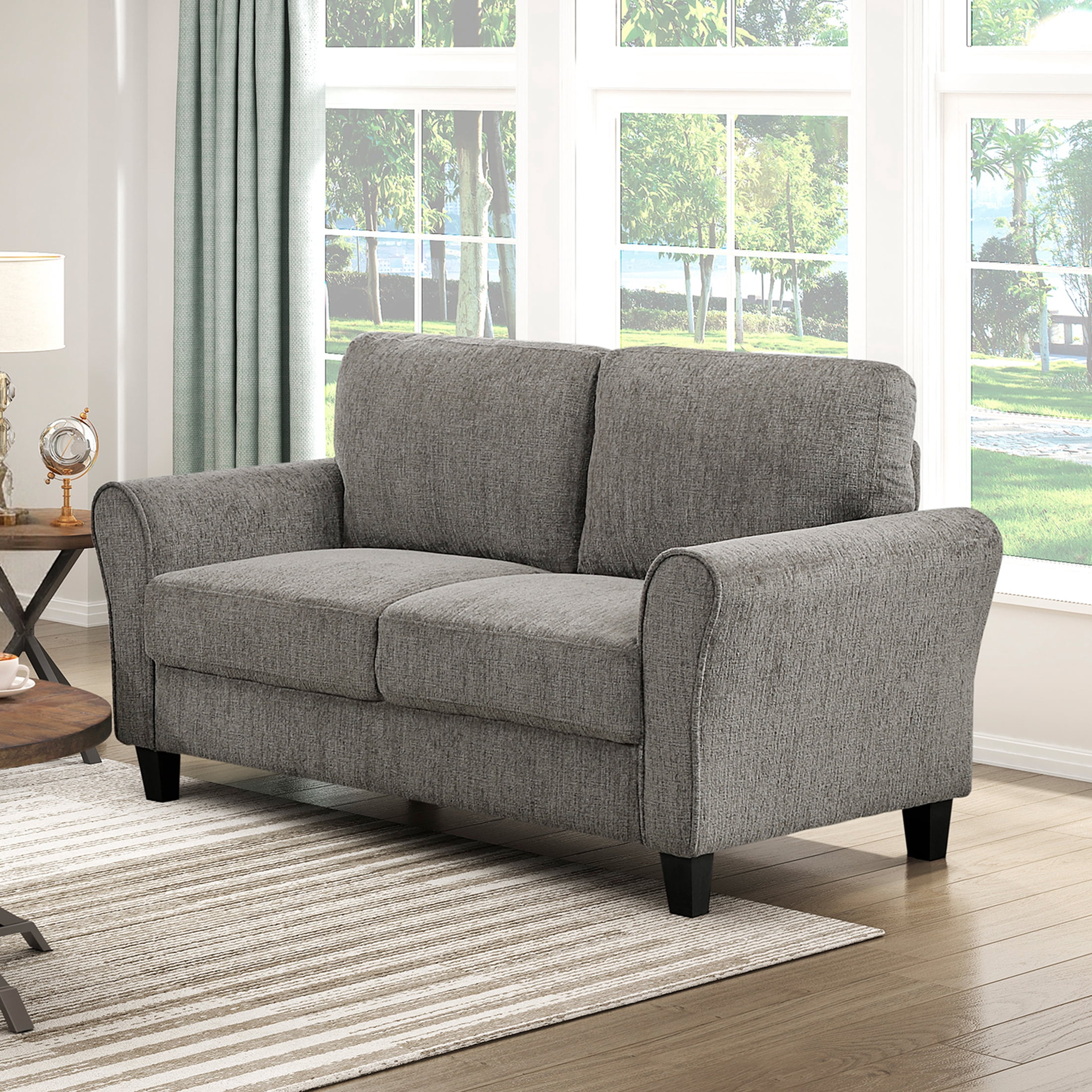 OakvillePark Sevoria Chenille Loveseat, Brown