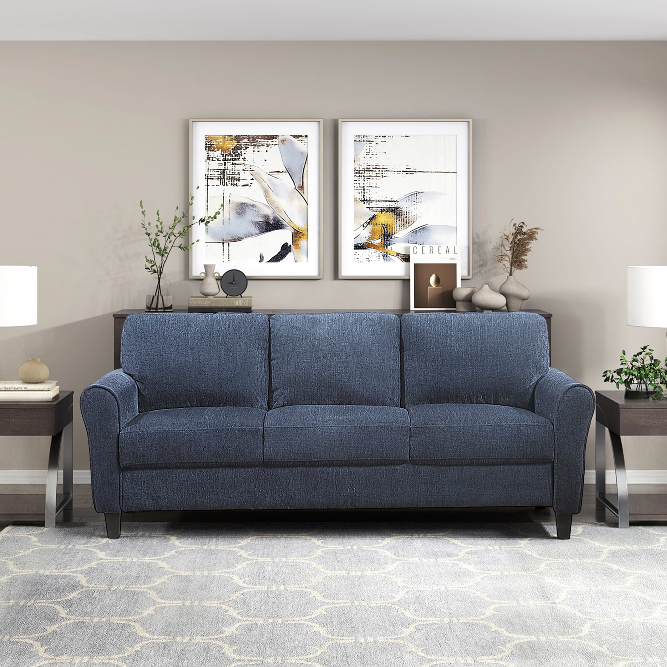 OakvillePark Sevoria Chenille Sofa, Blue