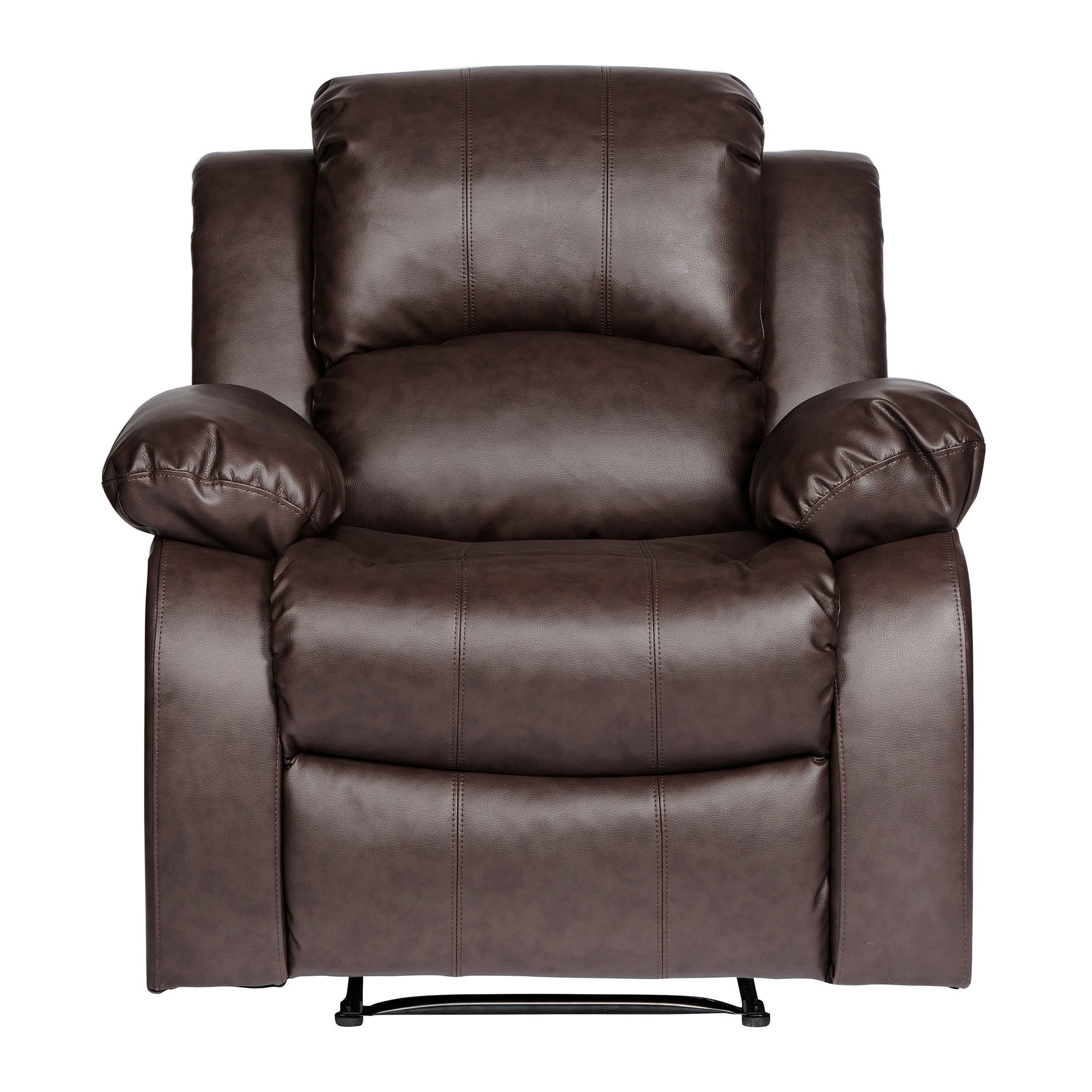 OakvillePark Tillinghast Faux Leather Upholstered Reclining Chair, Brown