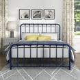 thumbnail image 1 of OakvillePark Umatilla Metal Platform Bed, Full, Navy Blue, 1 of 5