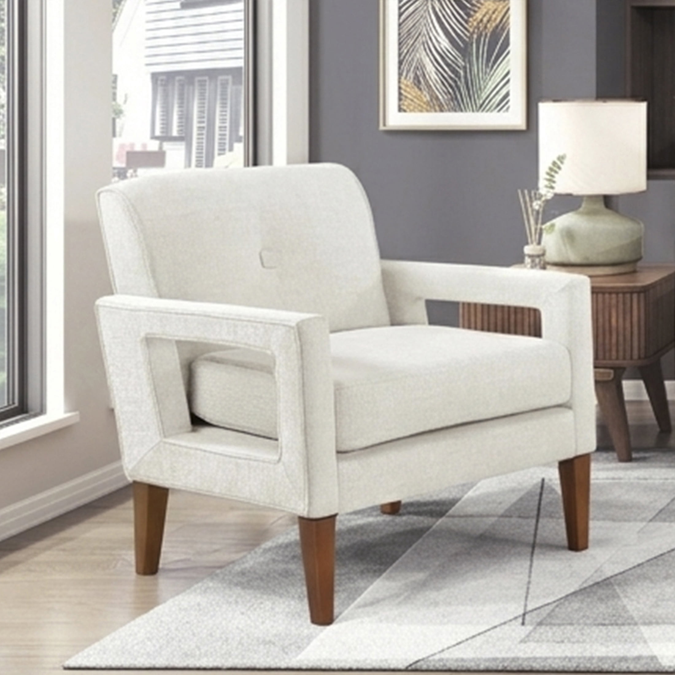 OakvillePark Vanton Chenille Accent Chair, Beige
