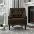 thumbnail image 1 of OakvillePark Vernonia Fabric Upholstered Accent Chair, Chocolate, 1 of 8