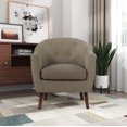 thumbnail image 1 of OakvillePark Vesper Fabric Upholstered Accent Chair, Beige, 1 of 7