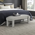 thumbnail image 1 of OakvillePark Veywood Velvet Bench, Taupe, 1 of 6