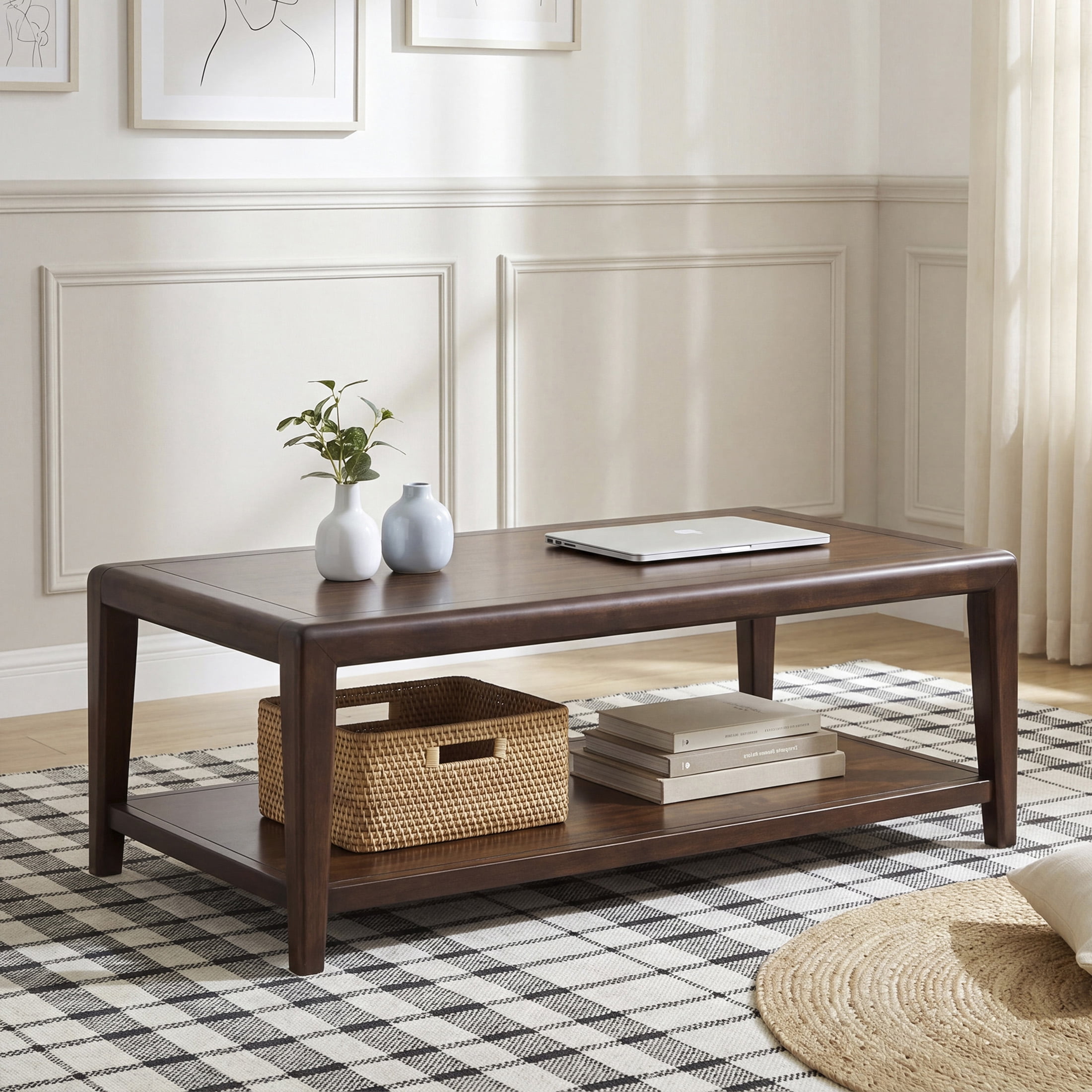 OakvillePark Vivo Wood Coffee Table, Walnut