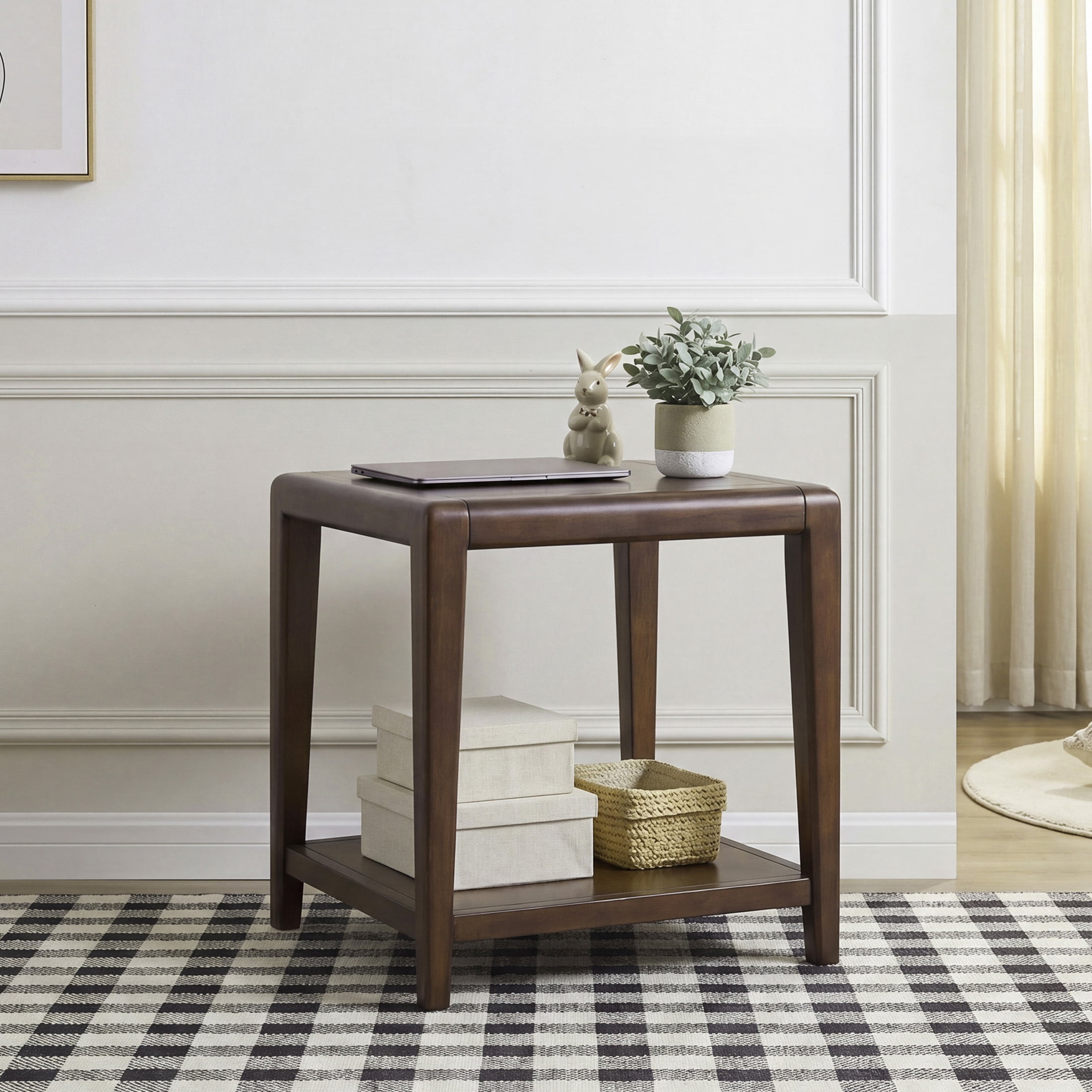 OakvillePark Vivo Wood End Table, Walnut