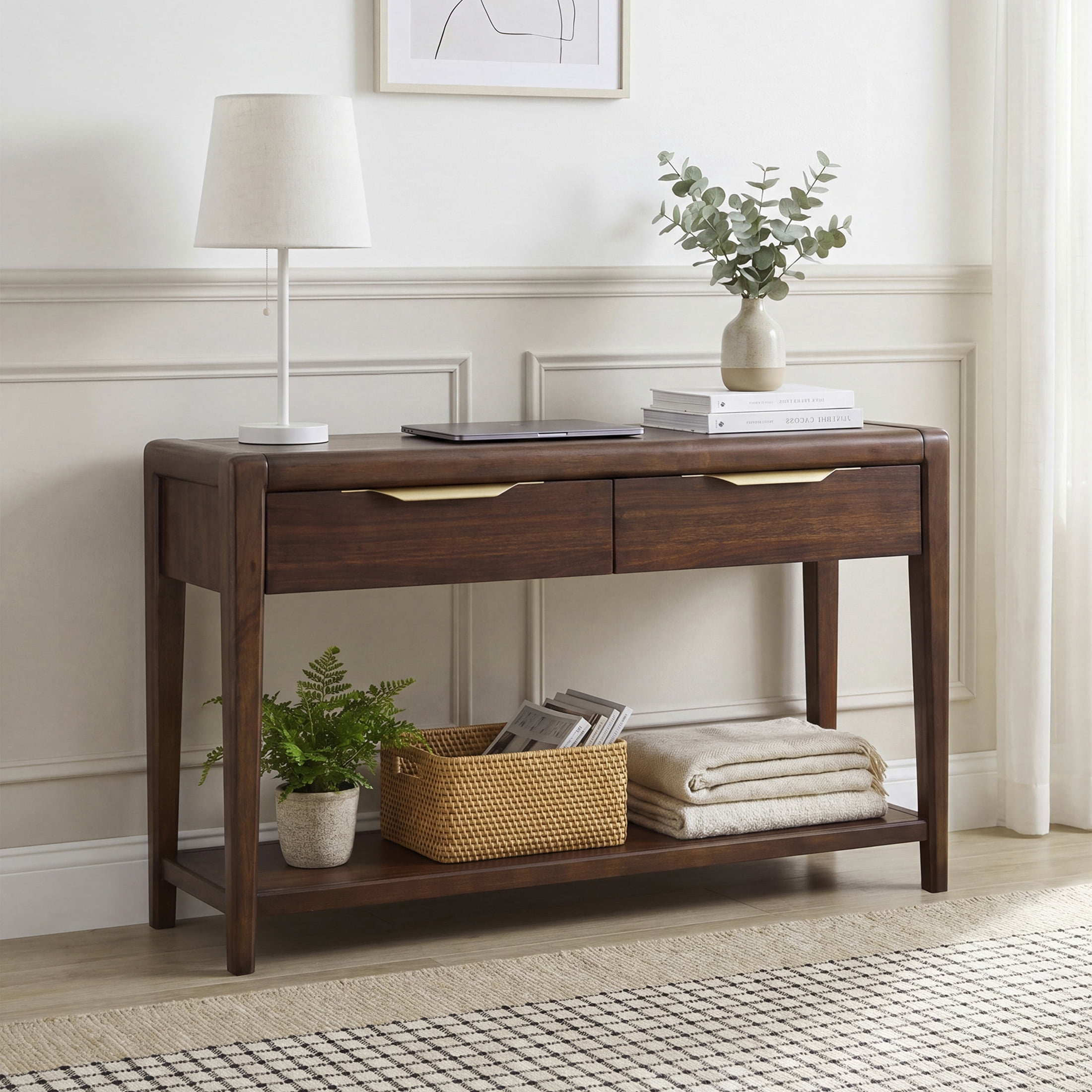 OakvillePark Vivo Wood Sofa Table, Walnut