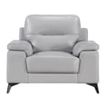 thumbnail image 1 of OakvillePark Whitby Leather Upholstered Living Room Chair, Silver Gray, 1 of 5