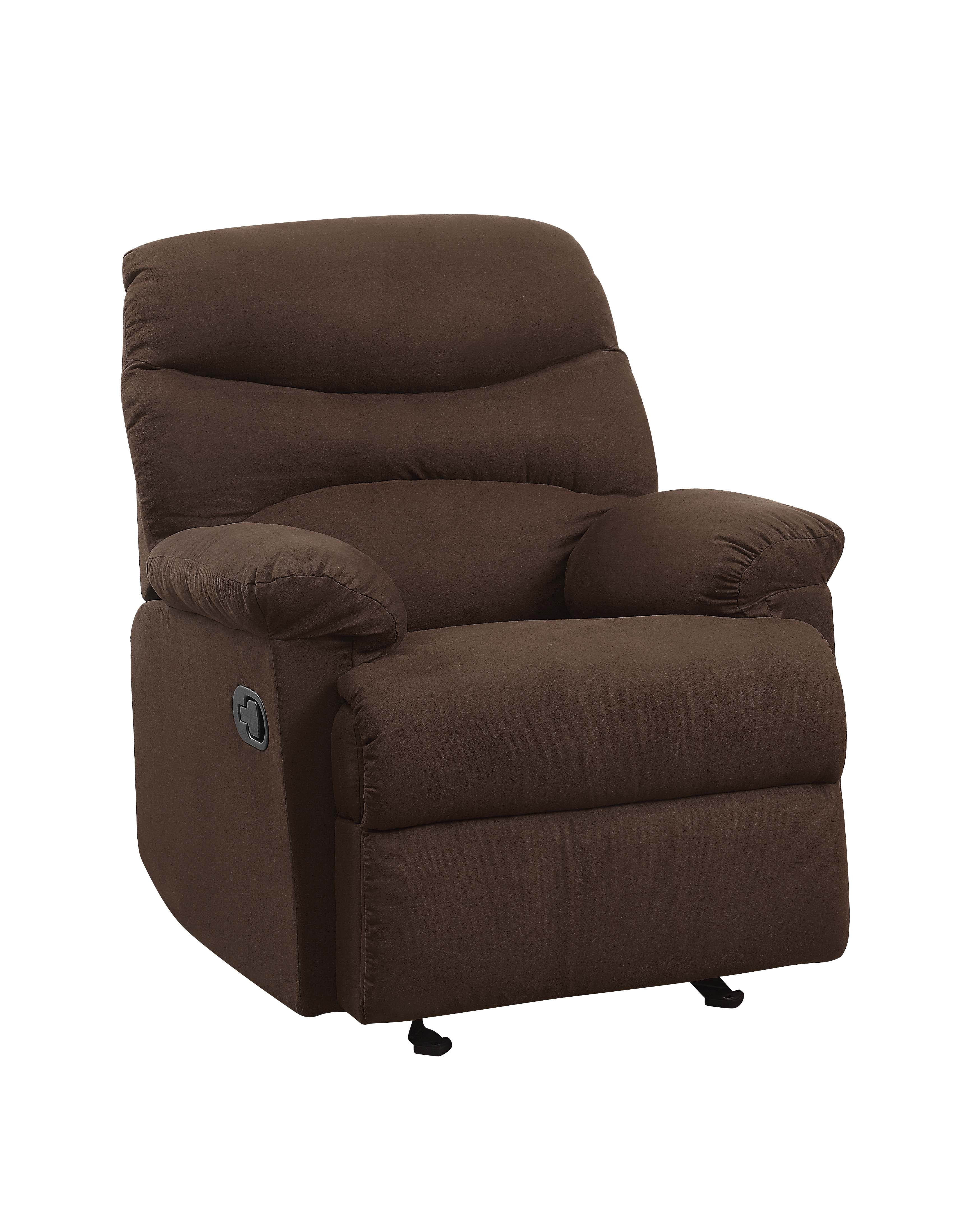 Oakwood Microfiber Recliner, Chocolate