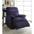 thumbnail image 1 of Oakwood Woven Fabric Recliner, Blue, 1 of 8