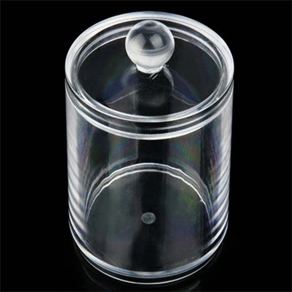 Oalirro 10OZ Clear Plastic Dispenser Jar for Cotton Balls, Swabs & Pads - Bathroom Storage Canister with Removable Lid (Easy Clean, Travel-Friendly Organizer for Toiletries & Small Items)