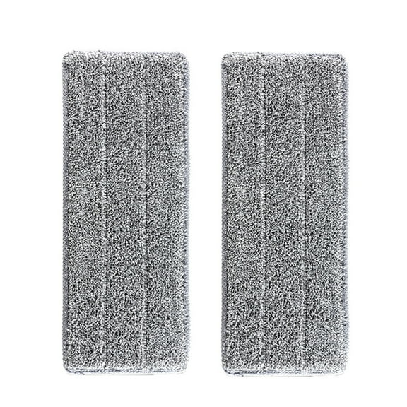 Oalirro 12.9" x 4.7" Washable Reusable Flat Mop Pad, Microfiber Mop Pad Refill Washable for Hard Floor Baseboard Cleaning and Scrubbing, Wet/Dry Cleaning Pad, 2 Pack