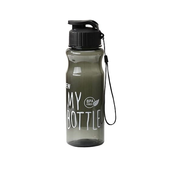 Oalirro 550ml Leak Proof Portable Water Bottle with Handle for Outdoor Sports, Camping, Gym, Hiking - Large Capacity 19oz, Dishwasher Safe, Flip Top Lid, Clear Scale Markings