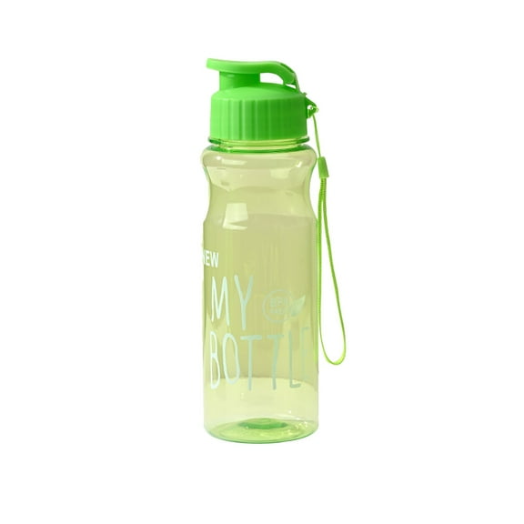 Oalirro 550ml Leak Proof Portable Water Bottle with Handle for Outdoor Sports, Camping, Gym, Hiking - Large Capacity 19oz, Dishwasher Safe, Flip Top Lid, Clear Scale Markings