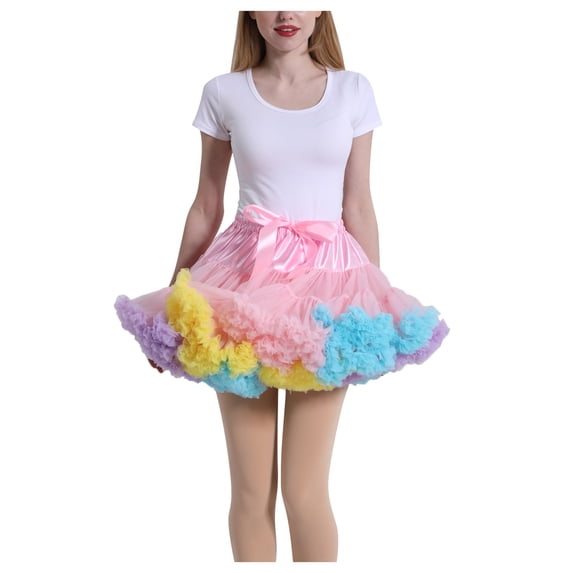 Oalirro Ballet Skirt Gift for Kids Mini Skirt Women Petticoat Underskirt Swing Tutu Princess Skirt Hippy Cosplay Cute New
