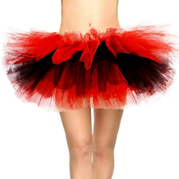 Oalirro Ballet Skirt Gift for Kids Mini Skirt Women Petticoat Underskirt Swing Tutu Princess Skirt Hippy Cute New Red