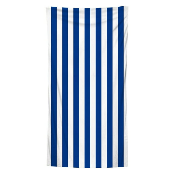Oalirro Blue&White Cabana Stripe Beach & Pool Towels, Terry Beach Towel - Soft & Absorbant Printed Microfiber Bath Towel Beach Cushion Shawl Wipe Sweat Towel, 27.5" x 59.06"Inch
