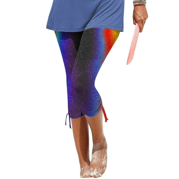 Oalirro Capris for Women Slim Fit Casual Summer Quick Dry Floral Print Beach Pants