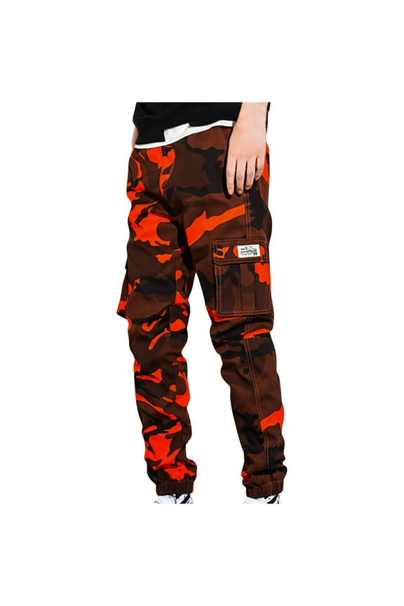 Cargo Pants for Men Men's Autumn New Camouflage Plus Size Trousers and Feet Pants Loose