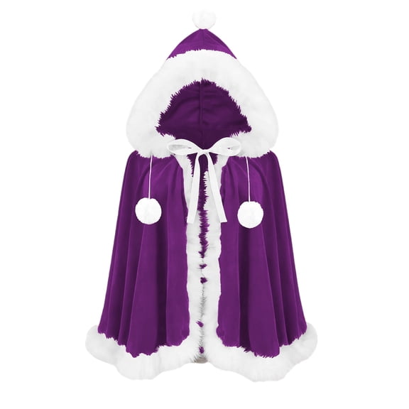 Oalirro Christmas Halloween Cape for Everyone Solid Color Hooded Cloak Santa Xmas Velvet Hooded Cape Robe for Party