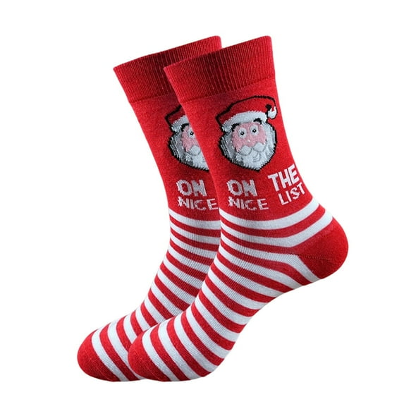 Oalirro Christmas Socks Holiday Crew Socks Winter Warm Seasonal Holiday Medium Stockings Soft Warm Knitted Sock Gifts for Women