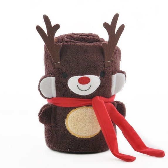 Matoen Christmas Throw Blanket Under $10, Holiday Christmas Kid Fleece Soft Plush Warm Winter Throw Blanket, Christmas Gift for Kids (Reindeer, 39.4x31.5 inch)