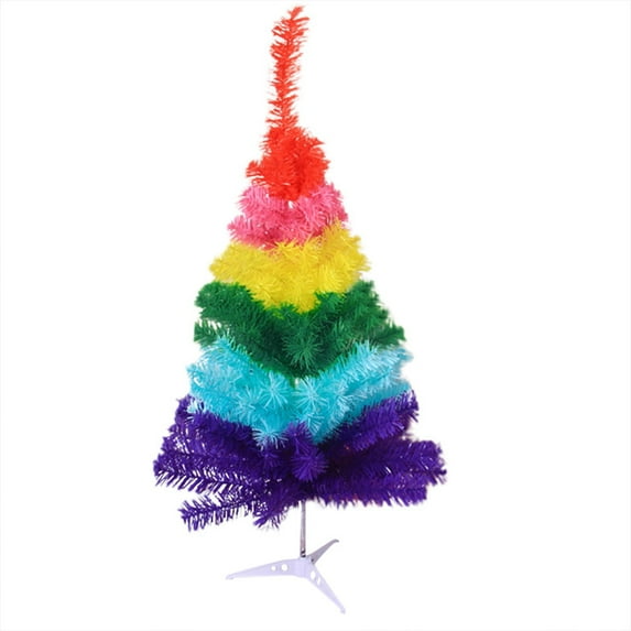 Oalirro Christmas Tree Decoration - 24in Multicolor Desktop Christmas Tree for Holiday Scene & Festival Decor, Healing & Festive Home/Office Ornament, Perfect Christmas Gift for Family