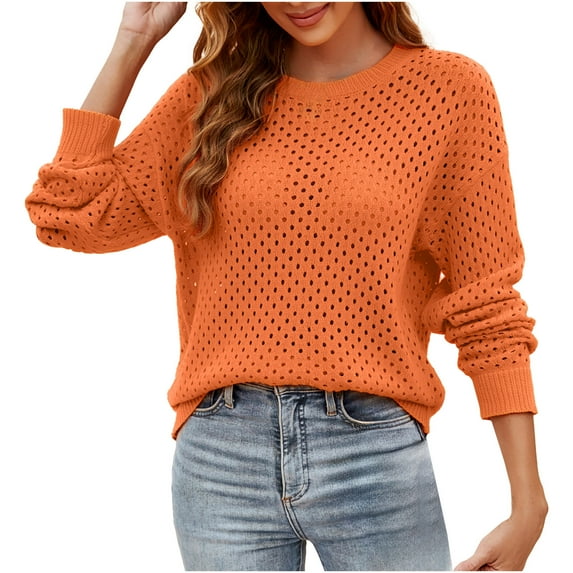 Oalirro Cotton Long Sleeve Tee Shirts for Women Striped Print Crew Neck Women Dressy Blouses Tops Casual Long Sleeve