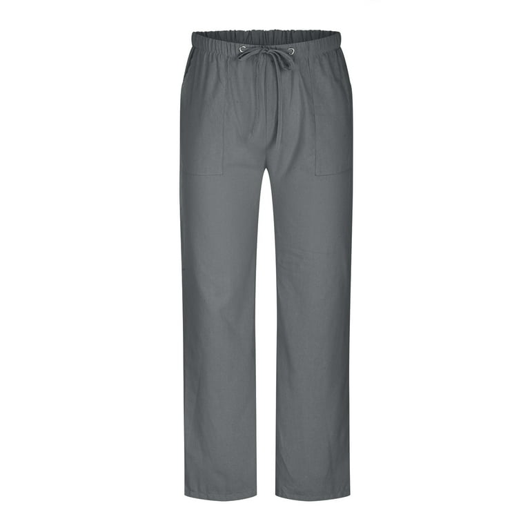 JMR USA INC Men's Fleece Pants with Pockets Cuffed Bottom Track Pants  Joggers for Men, Heather Gray 2XL