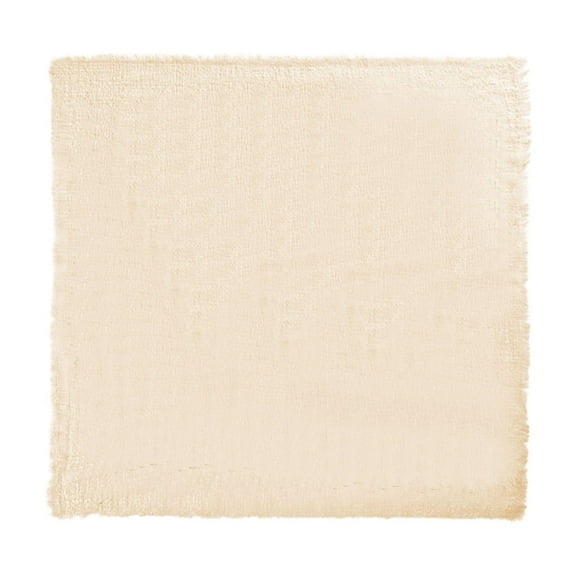 Oalirro Elegant Tassel Napkin Cloth Pleated Square Linen Placemat for Western Table Setting, 16.5x16.5in, Perfect for Dining Decor & Gatherings