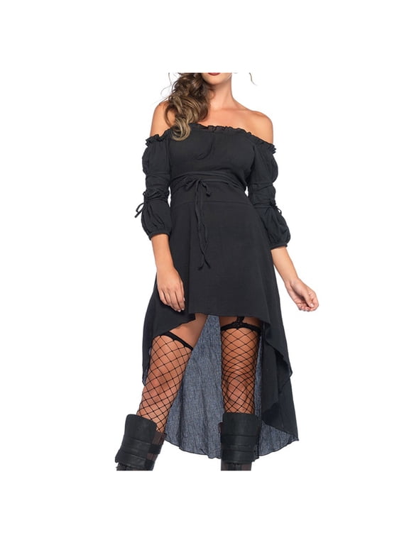 Goth Dress for Women Gothic Dresses A-Line Velvet Dresses Lace Dress Gothic Stretchy Dress