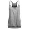thumbnail image 1 of Oalirro Gray Workout Tank Tops Women, Athletic Racerback Sports Tank Tops, Pleated Compression Sleeveless Spaghetti Strap Tank Tops Shirts S, 1 of 1