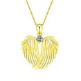 thumbnail image 1 of Oalirro Guardian Angel Pendant Birthstone Womens Necklace, Ladies Valentine's Day Gift, 1 of 5