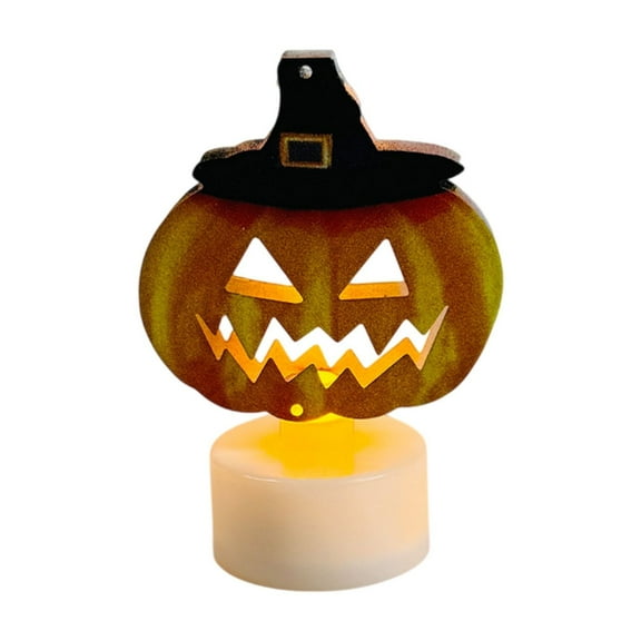 Oalirro Halloween Flameless Candles - Battery Operated LED Tealights with Bats Design, Set of 6 Safe Flickering Candles for Home Decor, Party, Table Centerpiece - 3" Halloween Decoration